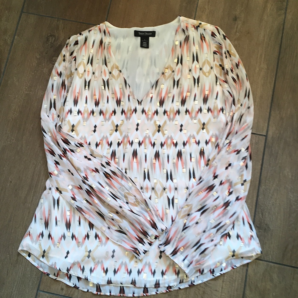 White House Black Market Cold Shoulder Blo…